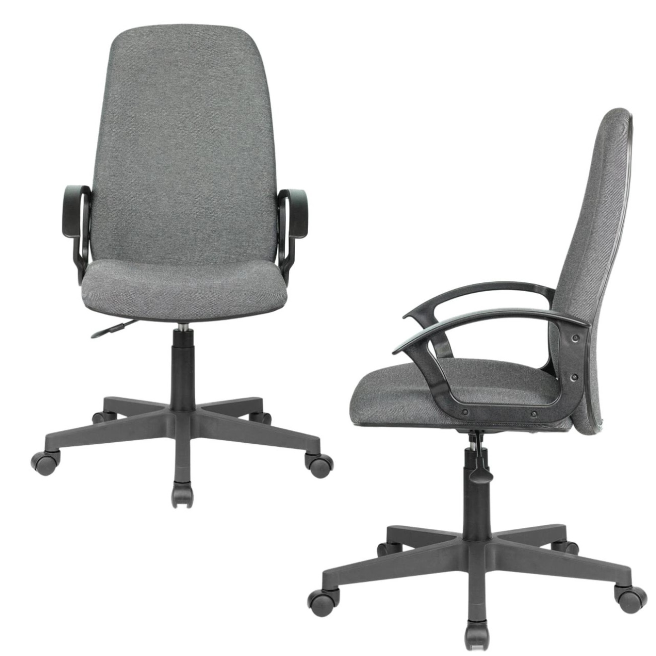 Кресло офисное компьютерное (ткань, серое)