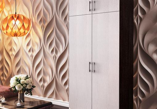 Шкаф двухстворчатый с перегородкой венге