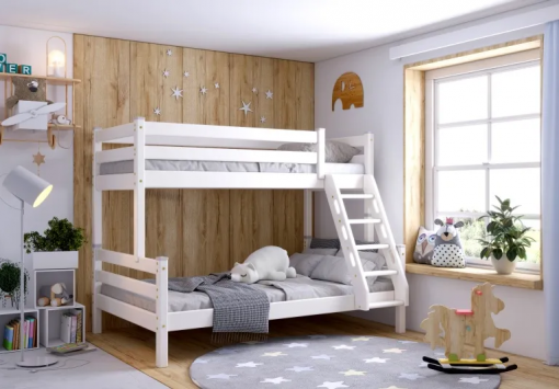 Кровать двухъярусная с наклонной лестницей Адель 2