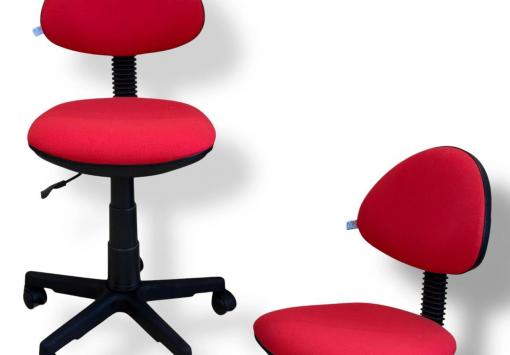 Кресло компьютерное детское (ткань, красное)