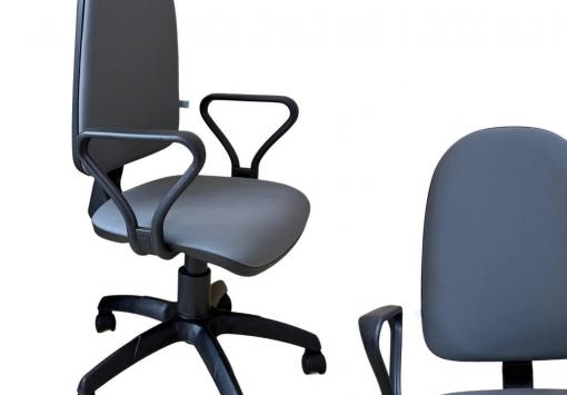 Компьютерное офисное, ткань, серое