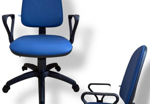Кресло компьютерное офисное (ткань, синее)