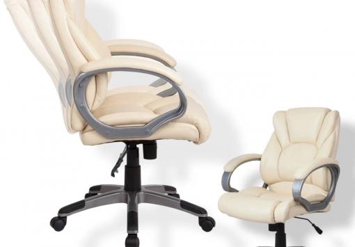 Кресло офисное, экокожа, бежевое