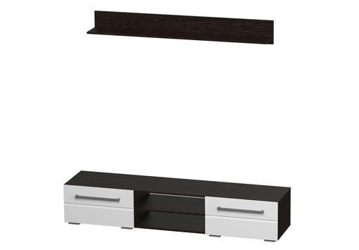 Тумба под ТВ и полка Милан ТБ-11 венге